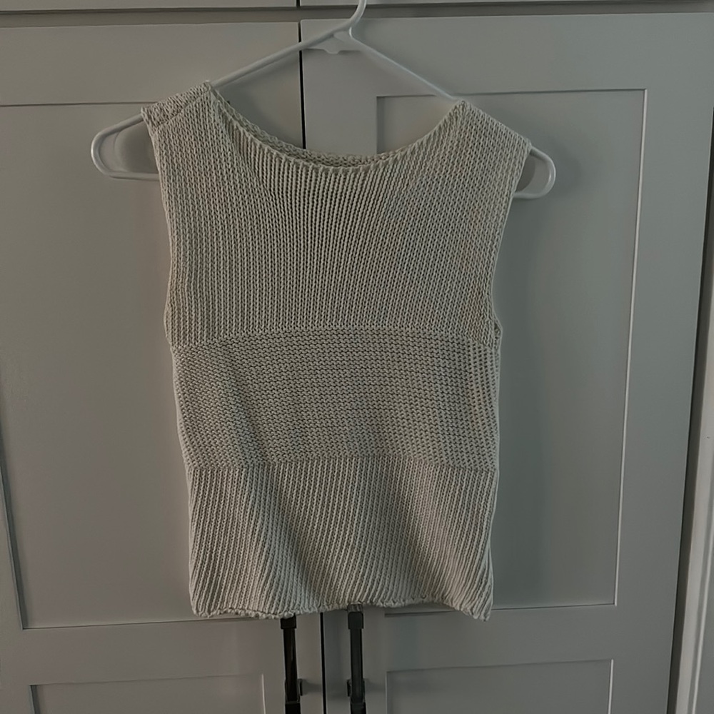 Vintage knit white tank top